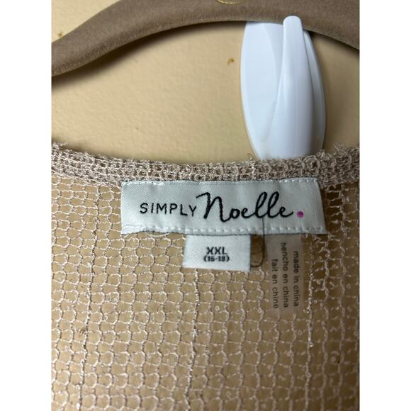 Simply Noelle‎ Tan Shimmer Net Beach Cover with Lace XXL - Picture 3 of 6